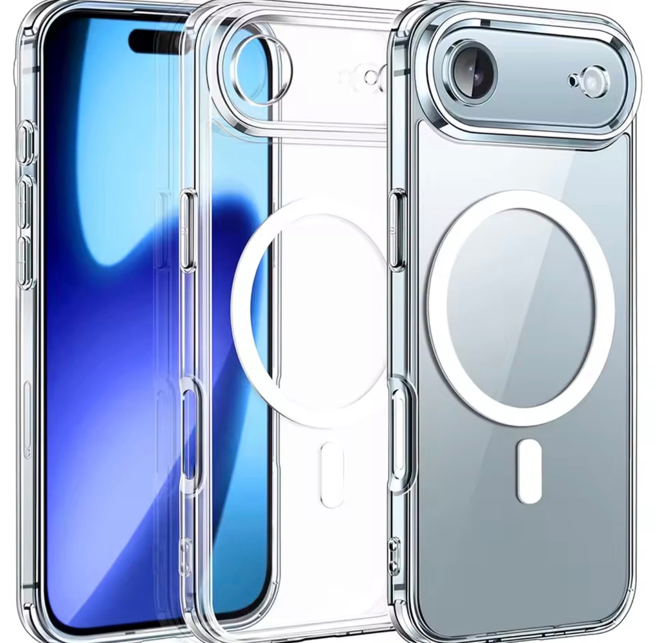 iPhone 17 / 17 Air / 17 Pro & 17 Pro Max Magsafe Silikon Hülle mit KameraSchutz Transparent Schutzhülle
