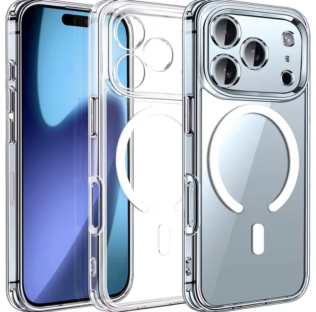 iPhone 17 / 17 Air / 17 Pro & 17 Pro Max Magsafe Silikon Hülle mit KameraSchutz Transparent Schutzhülle
