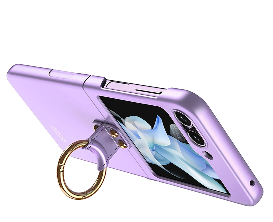 Samsung Galaxy Z Flip 6 5G Magnetische Scharnier Volle Schutz Abdeckung Kamera Glas Hartplastik Zurück Ring Hülle