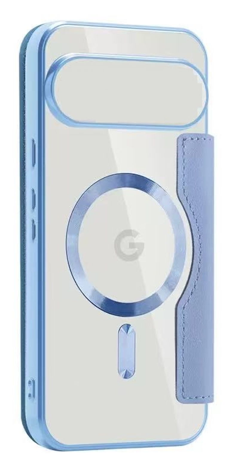 Google Pixel 10 / 10 Pro & 10 Pro Xl 2025, Handyhülle kompatibel mit MagSafe), Magnetischer kabelloser Ladekartenhalter PU-Lederkoffer mit RFID-Blockierung Transparent plattiert