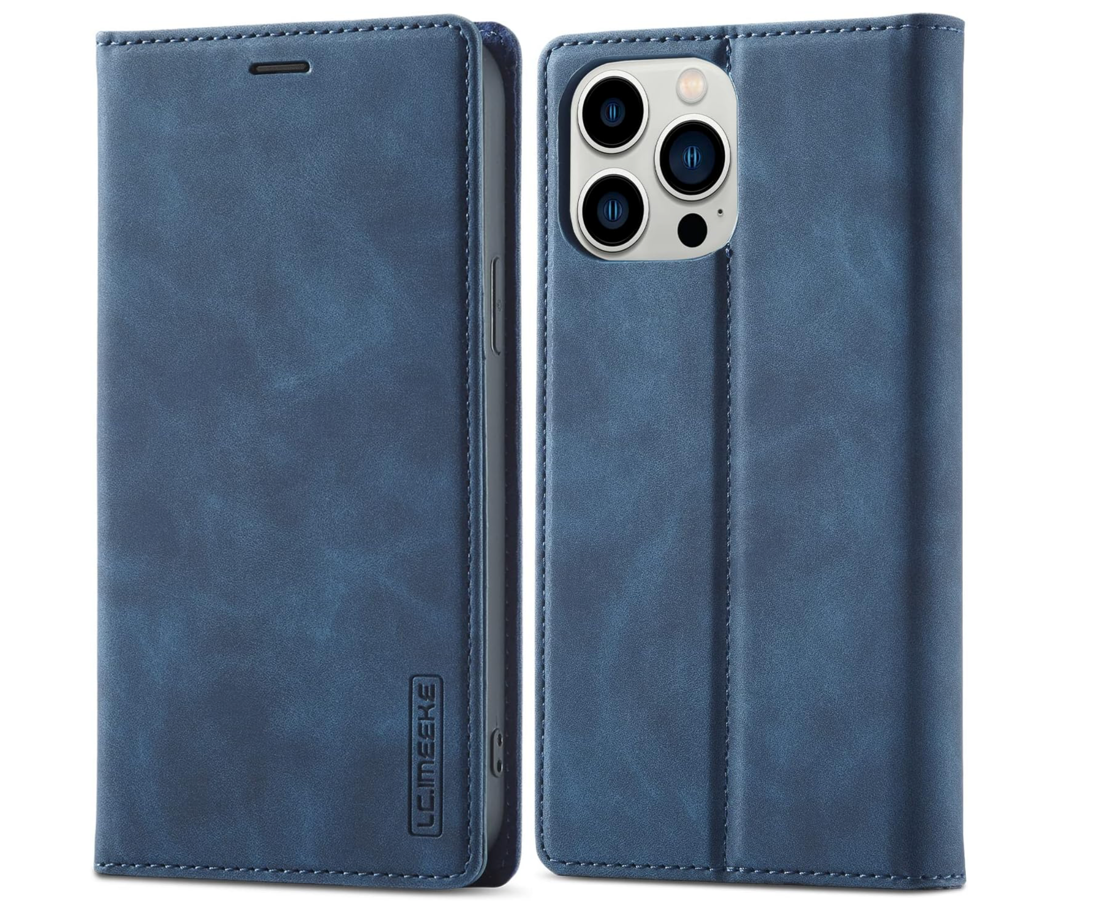 iPhone 15 / 15 Plus / 15 Pro & 15 Pro Max LC.IMEEKE Leder Tasche Flip Wallet Etui mit Kartenfächern