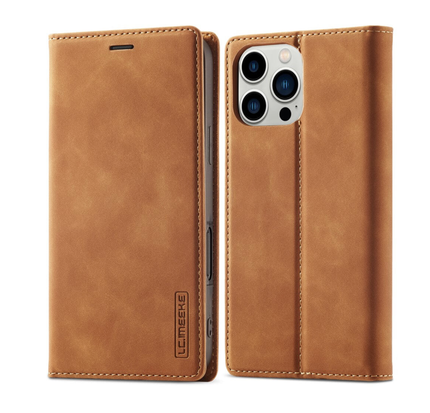 iPhone 16 / 16 Plus / 16 Pro & 16 Pro Max LC.IMEEKE Leder Tasche Flip Wallet Etui mit Kartenfächern