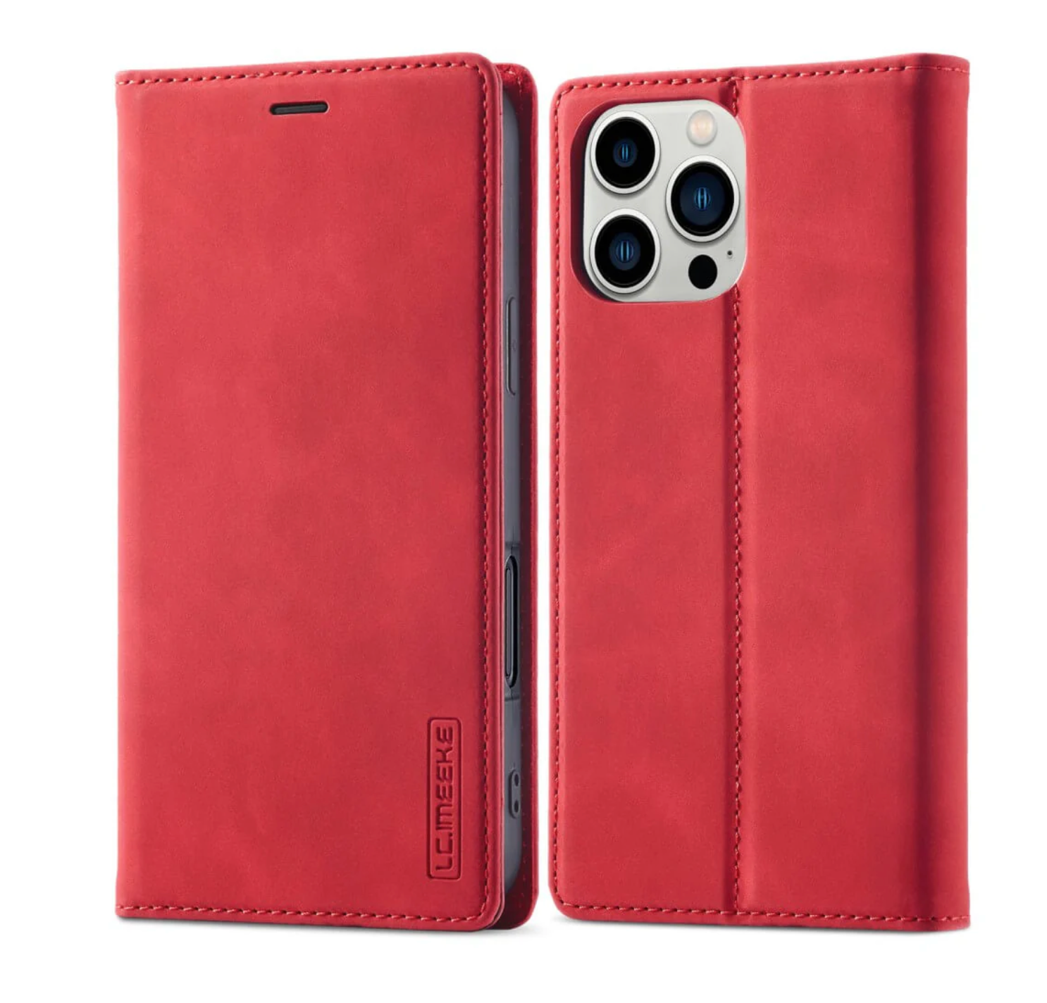 iPhone 16 / 16 Plus / 16 Pro & 16 Pro Max LC.IMEEKE Leder Tasche Flip Wallet Etui mit Kartenfächern