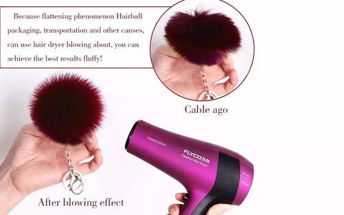 Hübsche Kristal Fuchspelz Schlüsselanhänger