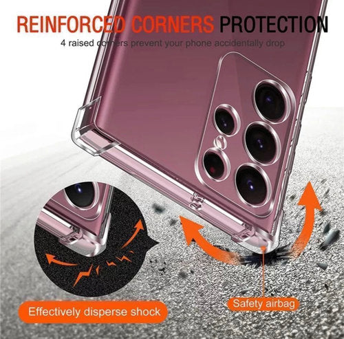 Samsung Galaxy S22 Modell Hülle Case, Transparent Harte Rückseite , Weiche TPU-Kanten Handy hülle