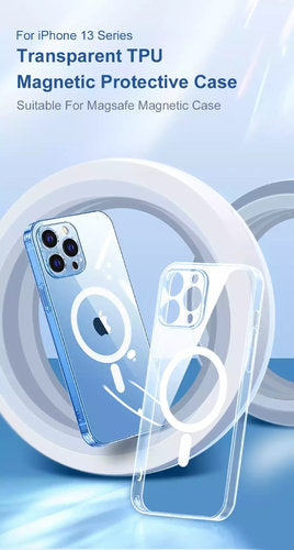 iPhone 13 mini / 13 / 13 Pro & 13 Pro Max Magsafe Gummi Hülle mit KameraSchutz - Transparent