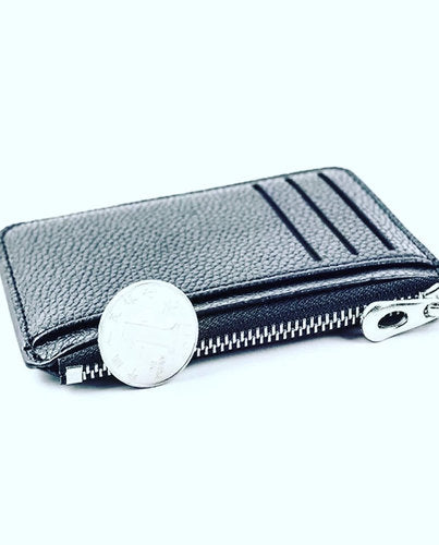 Schlank Brieftasche PU Leder Visiten karten Etui ( 6 Karten im Etui ) auch Bargeld und Münze.
