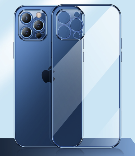 Luxus Beschichtung, quadratischer Rahmen, transparente Silikon hülle iPhone 13 Series
