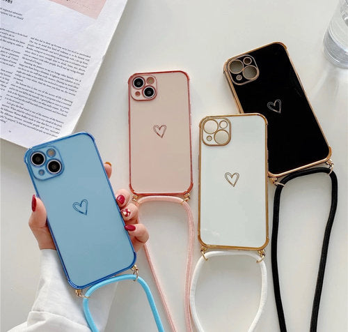 iPhone 13 Series Handy kette Necklace Hülle mit Handy hülle für zum Umhängen 150cm