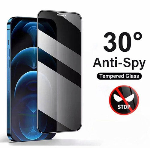 iPhone 12 Pro / 12 Pro Max - Anti Spy 9H Härte Bruchsicher Panzerglas Sichtschutzglas
