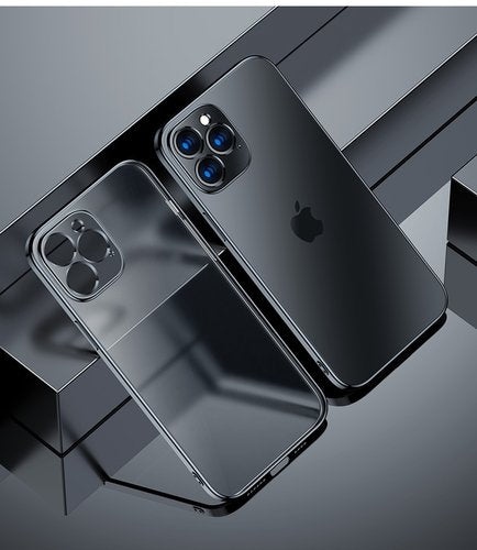 Luxus Beschichtung, quadratischer Rahmen, transparente Silikon hülle iPhone 13 Series