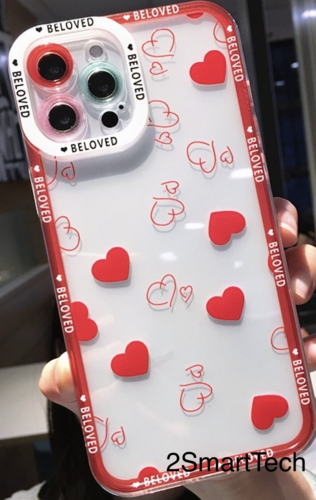 iPhone 13 Series Beloved Bumper Weiche, stossfeste, transparent Handy coque avec Herz der Liebe