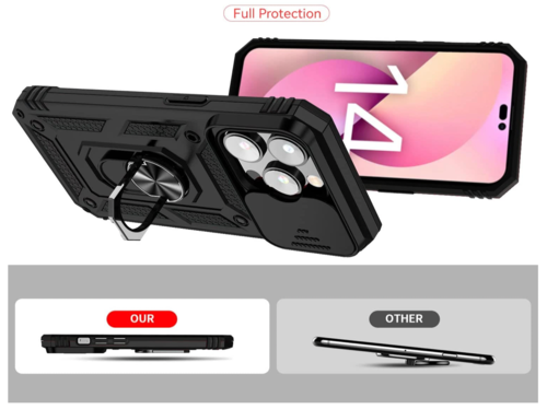 iPhone14 / 14 Plus / 14 Pro & 14 Pro Max Hülle Kameraschutz mit Schiebekamera, 360° rotierender
