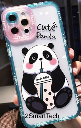 iPhone 12 Series Hülle Soft Back Cover Handy hülle cute Lovely Panda Bear Design Slim Flexible