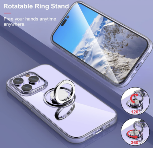 iPhone 14 / 14 Plus /14 Pro & 14 Pro max Magnetischer Kickstand Haltering Schutzhülle Transparent