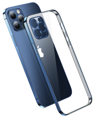 Luxus Beschichtung, quadratischer Rahmen, transparente Silikon hülle iPhone 13 Series