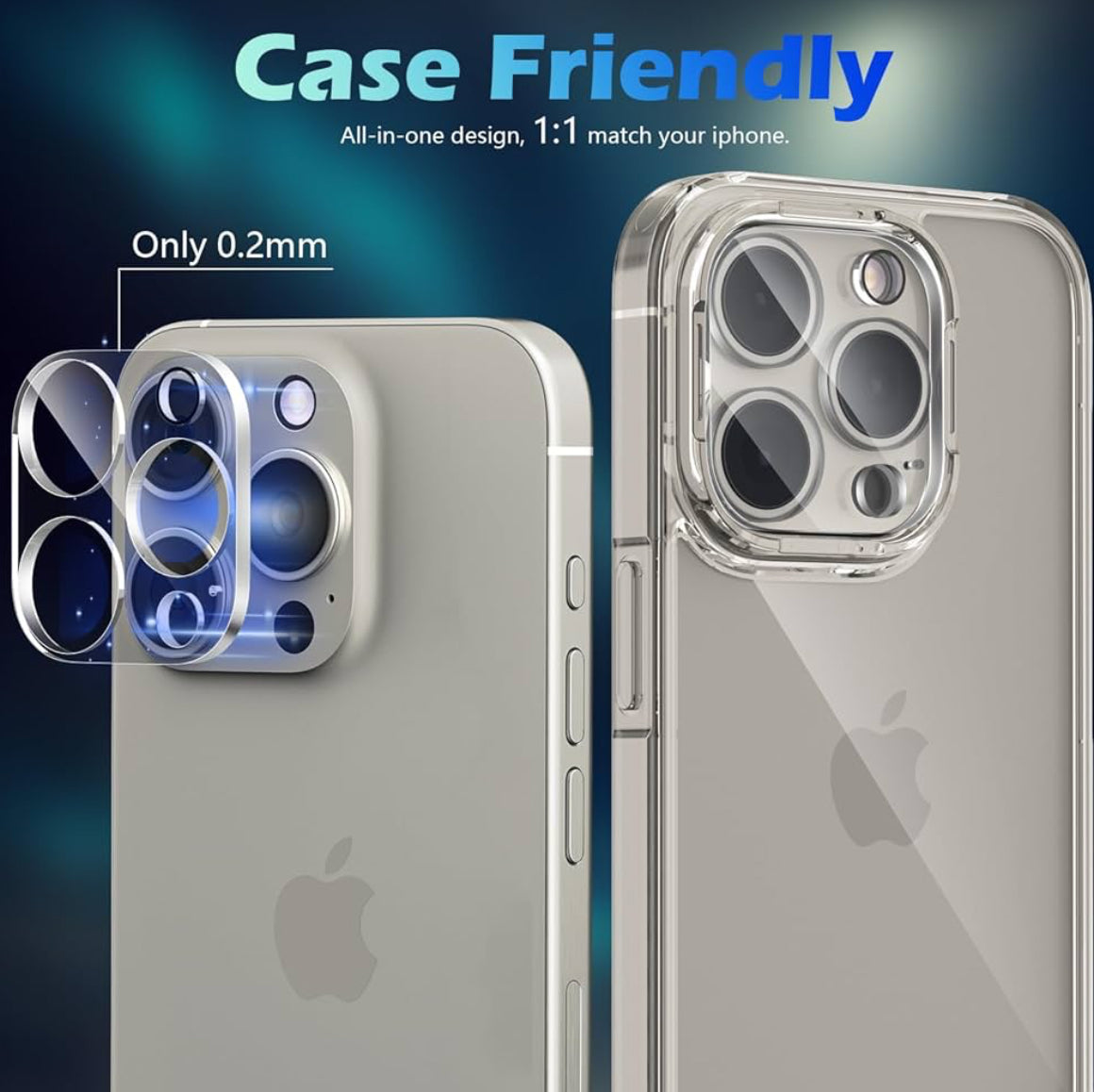 iPhone 16 / 16 Plus / 16 Pro & 16 Pro Max ,Kamera Objektiv Protector Vollschutz Panzer Glas