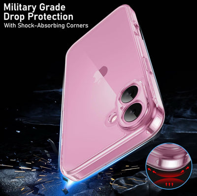 iPhone 16 / 16 Plus / 16 Pro & 16 Pro  Max / 16E  Schutzhülle ,TPU Silikonhülle Mit KameraSchutz,Transparent