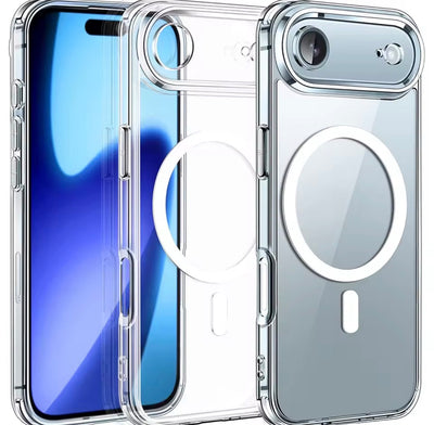 iPhone 17 / 17 Air / 17 Pro &amp; 17 Pro Max Magsafe Silicone Coque avec KameraSchutz Transparent Schutzhülle