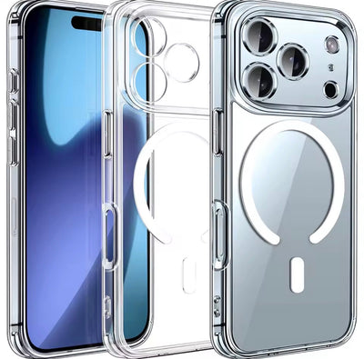 iPhone 17 / 17 Air / 17 Pro &amp; 17 Pro Max Magsafe Silicone Coque avec KameraSchutz Transparent Schutzhülle