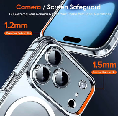 iPhone 17 / 17 Air / 17 Pro &amp; 17 Pro Max Magsafe Silicone Coque avec KameraSchutz Transparent Schutzhülle