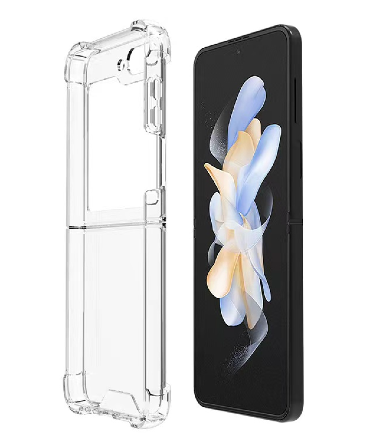 Z Flip 5 Luxus Mode Transparent Stossfest Silikon Abdeckung