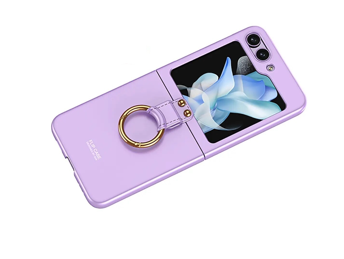 Samsung Galaxy Z Flip 5 5G Magnetische Scharnier Volle Schutz Abdeckung Kamera Glas Hartplastik Zurück Ring Hülle