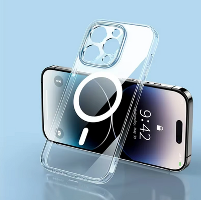 iPhone 16 / 16 Plus / 16 Pro & 16 Pro Max / 16E Magsafe Silikon Hülle mit KameraSchutz Transparent Schutzhülle