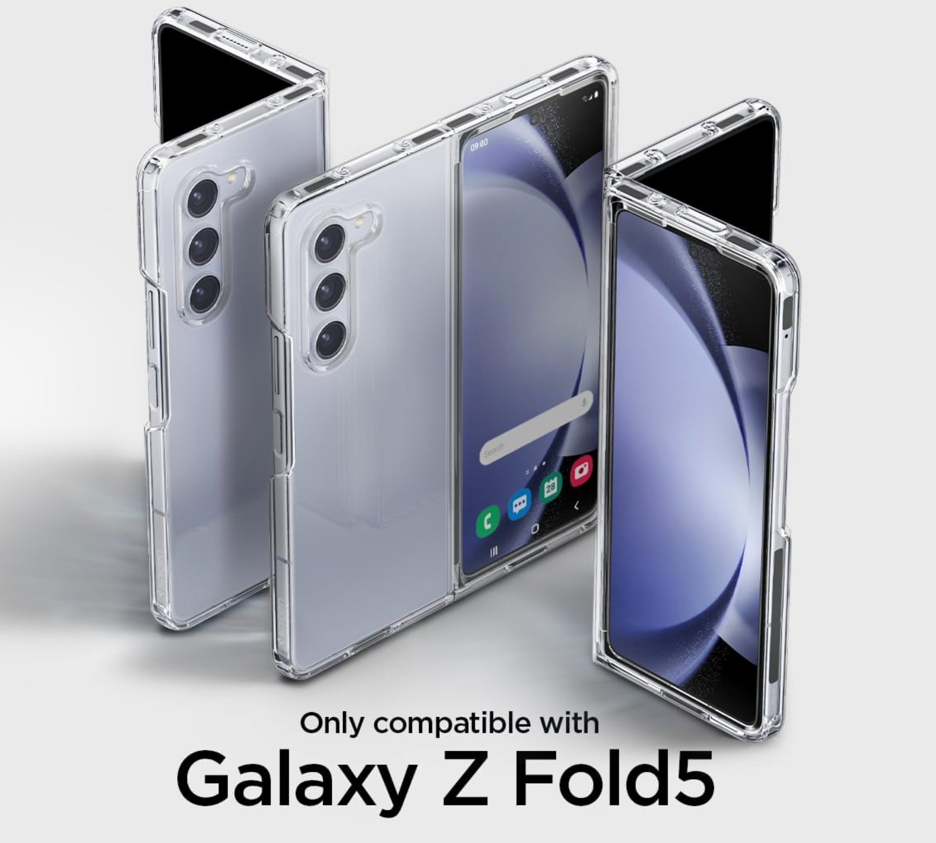 Samsung Galaxy Z Fold 5 Case Clear, [Anti-Gelb] Ultradünne Slim Fit Transparent Hard PC Schutzhülle