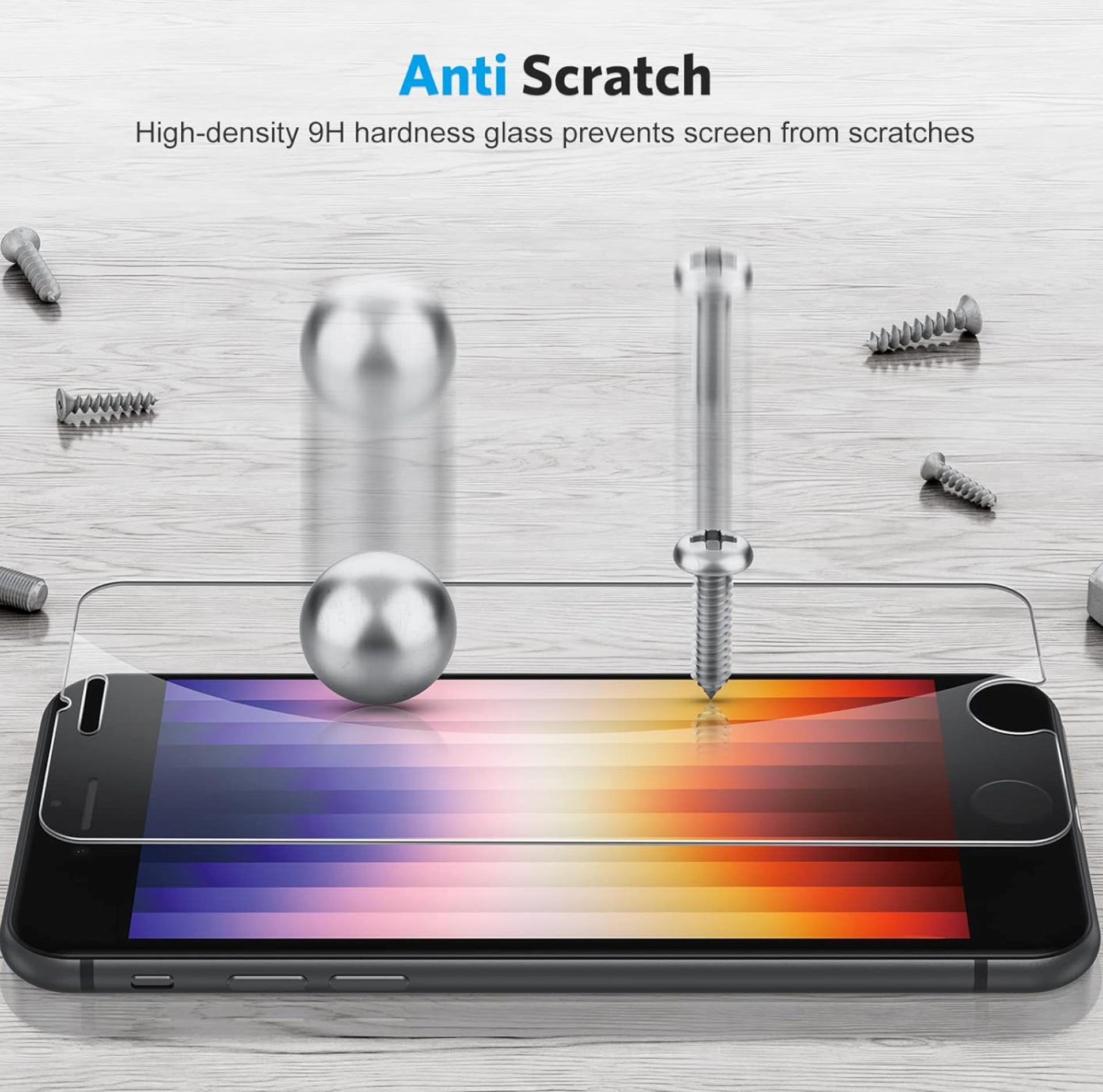 iPhone 7 / 8 / 7 Plus / 8 Plus und SE 9H Panzerglas / Tempered glass