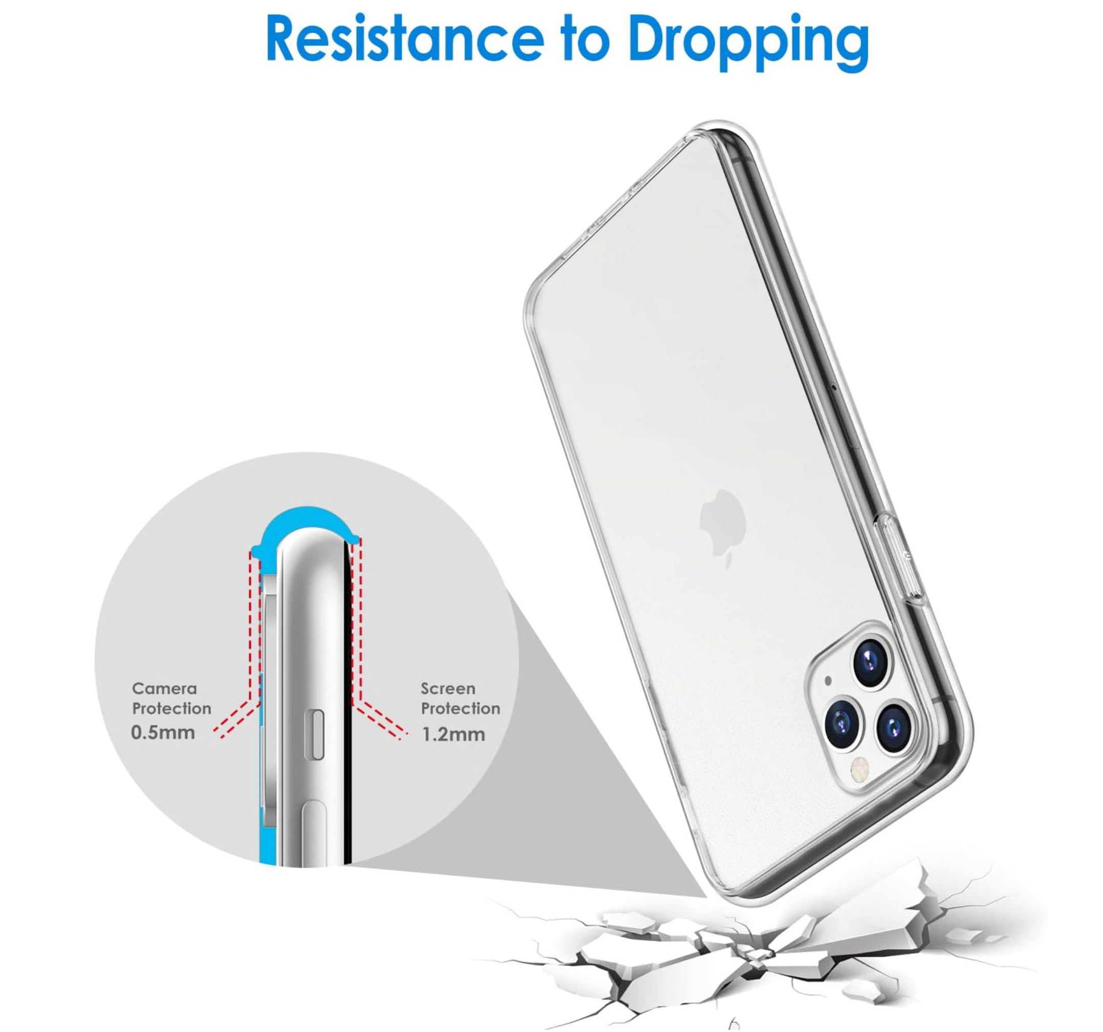 iPhone 11 / 11 Pro / 11Pro Max Gummi Hülle - Transparent