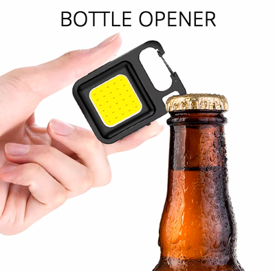 Mini COB Schlüsselanhänger-Taschenlampe, LED-Lampe, Campinglichter mit Magnet, 4 Beleuchtungsmodi für das Camping zu Hause