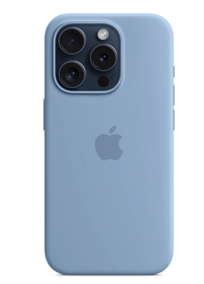 Coque en silicone pour iPhone 15/15 Plus/15 Pro et 15 Pro Max avec MagSafe, protection