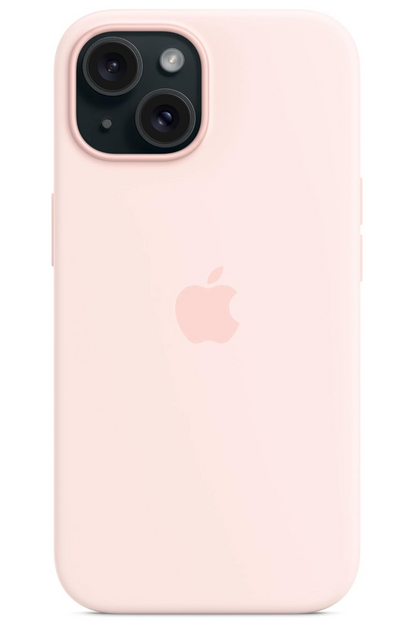 Coque en silicone pour iPhone 15/15 Plus/15 Pro et 15 Pro Max avec MagSafe, protection