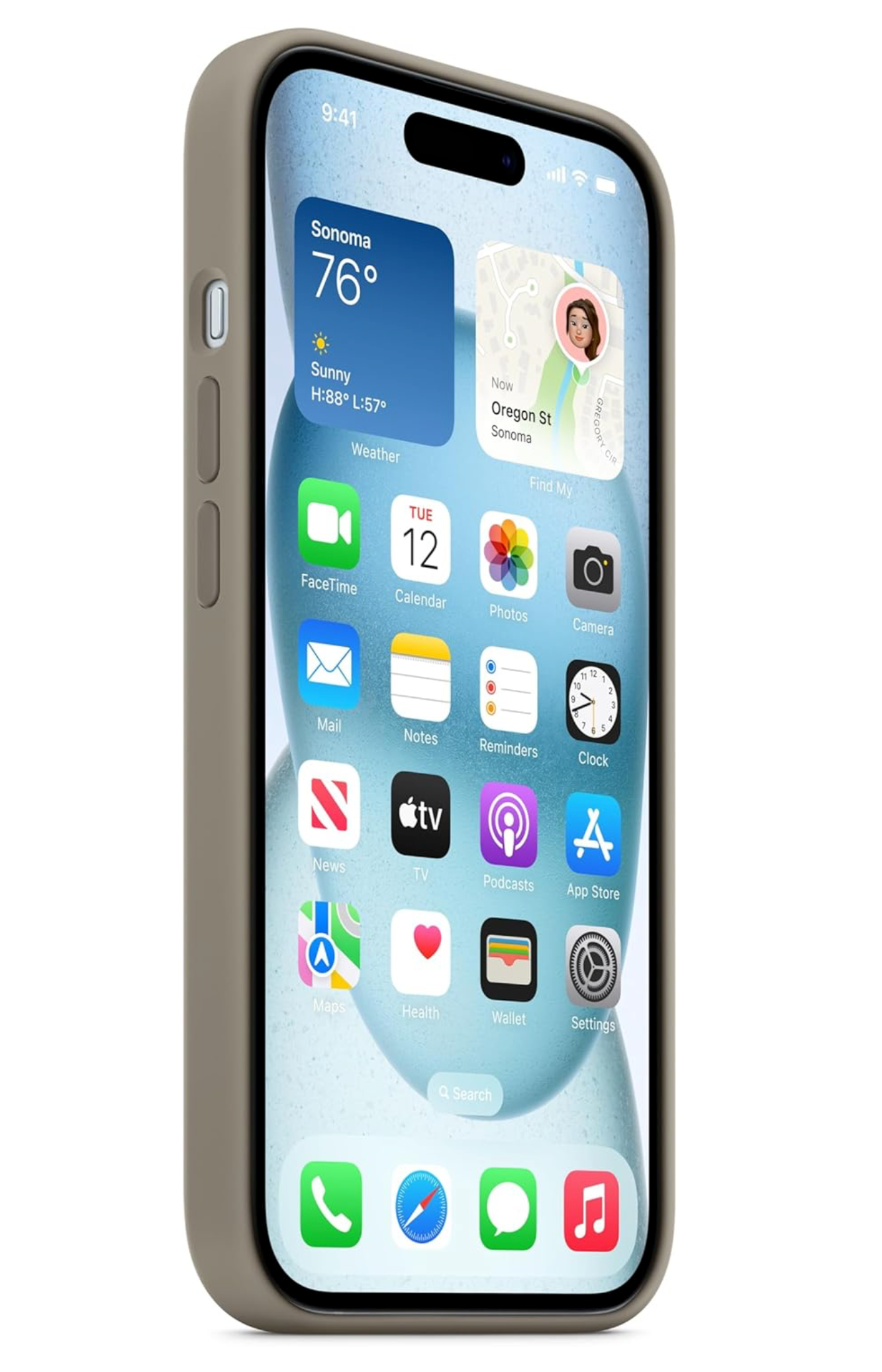Coque en silicone pour iPhone 15/15 Plus/15 Pro et 15 Pro Max avec MagSafe, protection