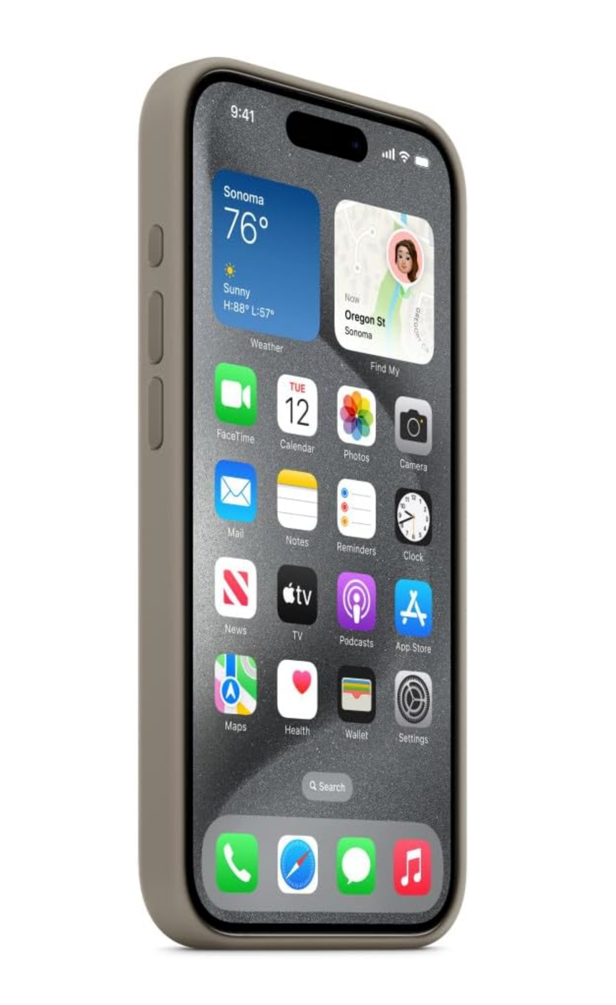 Coque en silicone pour iPhone 15/15 Plus/15 Pro et 15 Pro Max avec MagSafe, protection