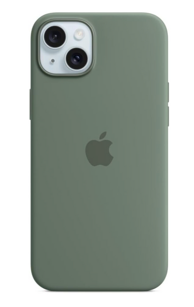 Coque en silicone pour iPhone 15/15 Plus/15 Pro et 15 Pro Max avec MagSafe, protection