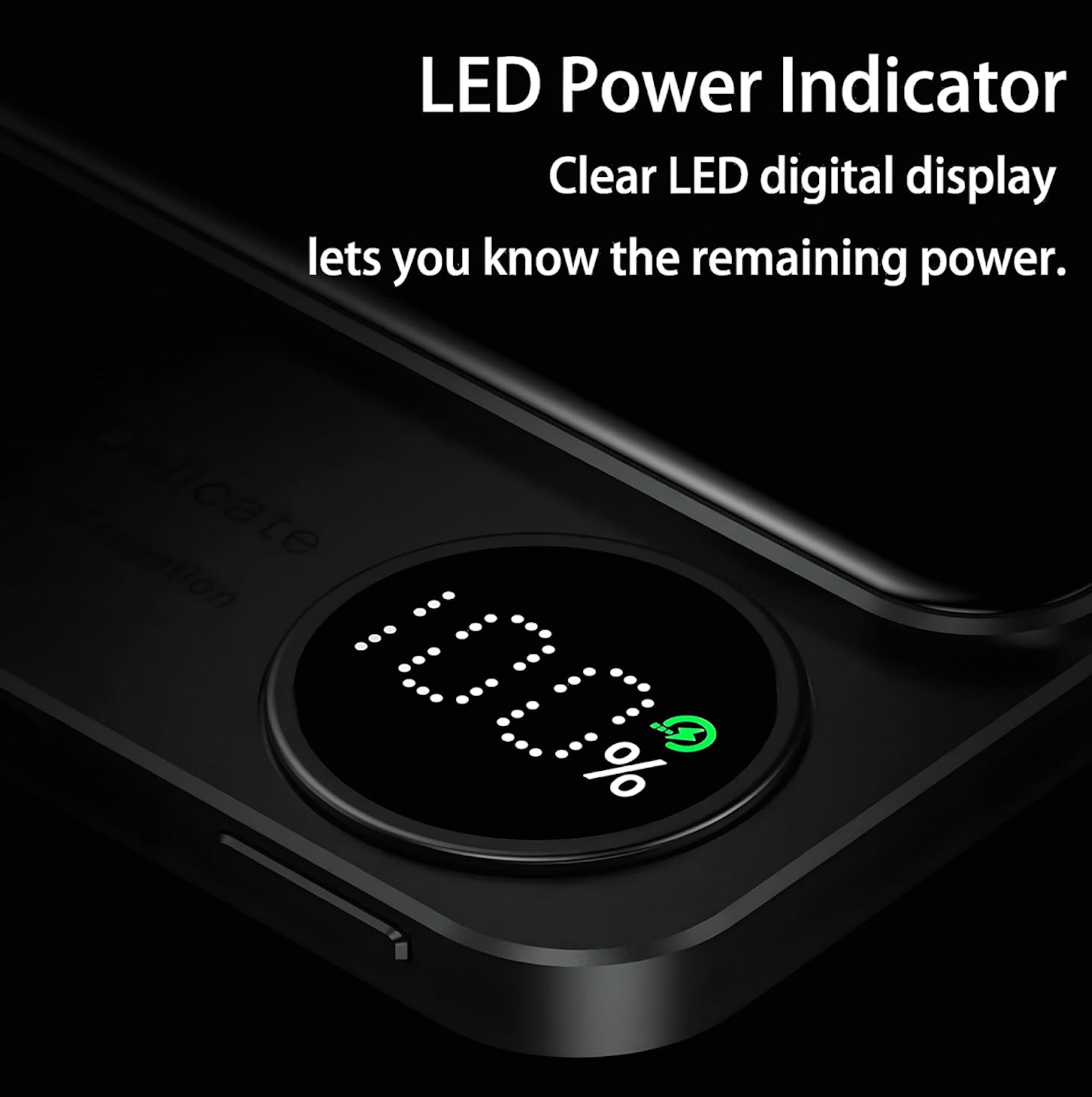 Super Power Bank  mit Magnetisch kabelloses Ladegerät 10000mAh PD 20W - Schwarz