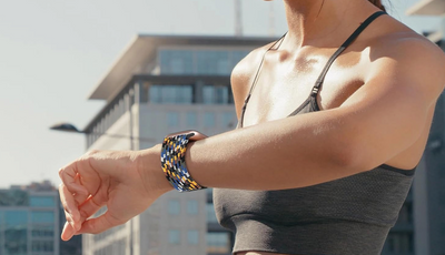 Apple Watch Ultra 49 mm  / Ultra 2 ,Geflochtene Armbänder elastisches Nylonband Fallschirmverschluss armband