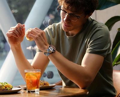 Apple Watch Ultra 49 mm  / Ultra 2 ,Geflochtene Armbänder elastisches Nylonband Fallschirmverschluss armband