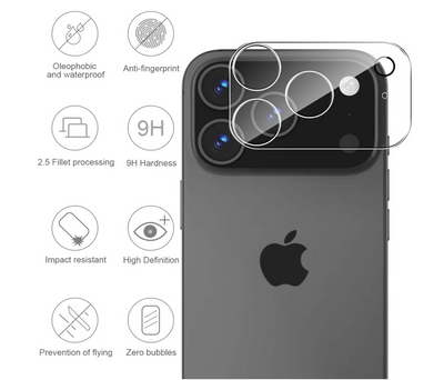 iPhone 17 / 17 Air / 17 Pro & 17 Pro Max Kamera Objektiv Protector Vollschutz Panzer Glas