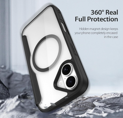 Étui à rabat en cuir transparent anti-rayures pour iPhone 17/17 Air / 17 Pro et 17 Pro Max, coque pratique compatible avec MagSafe 