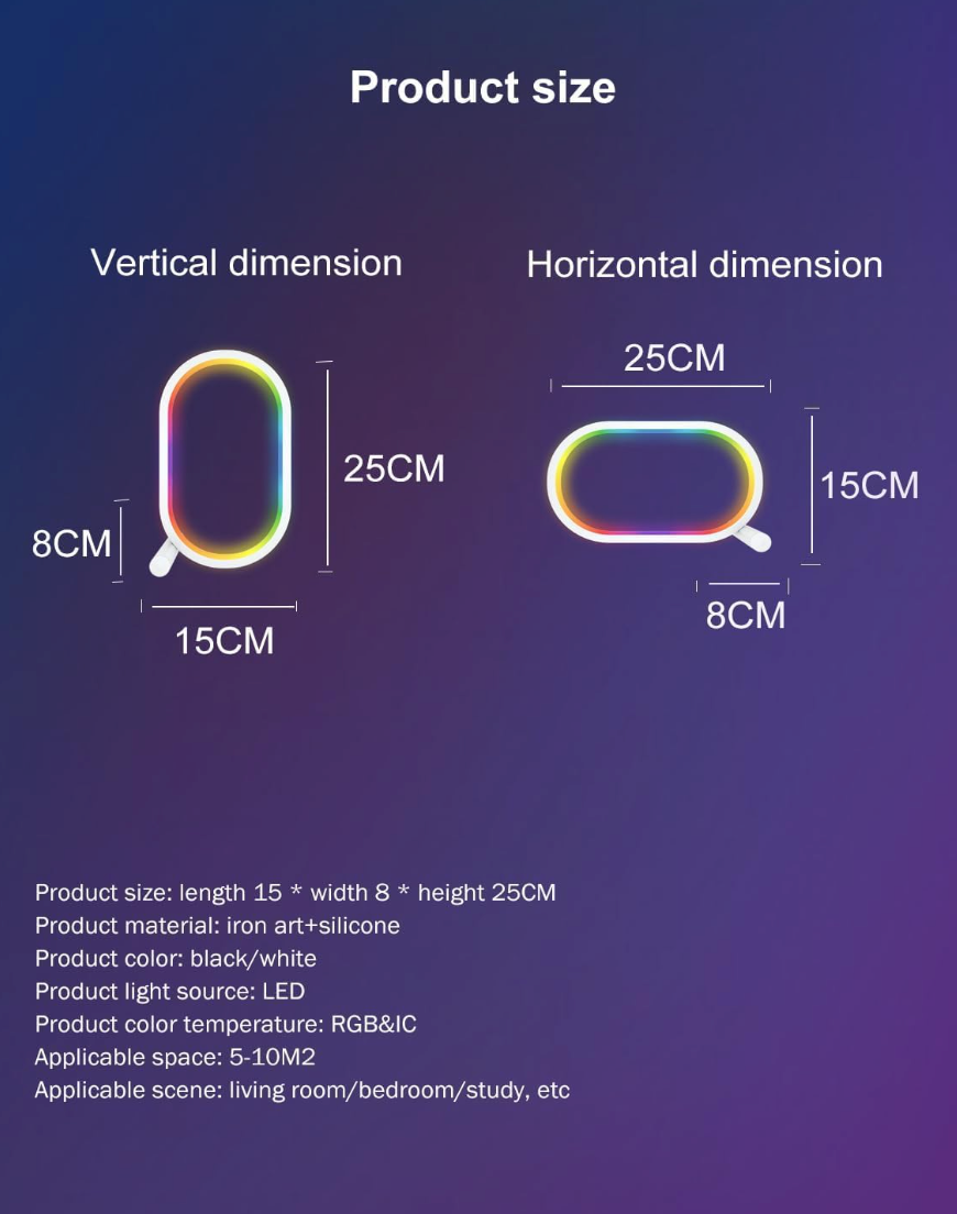 Drahtloses Bluetooth-Tisch-LED-Licht, farbwechselnde LED-Tischlampe - Musik synchronisieren, Einstellungen über App steuern, in lebendige RGB-Spielbeleuchtung eintauchen - für TV,Hintergrundbeleuchtung und Schlafzimmer Ambiente