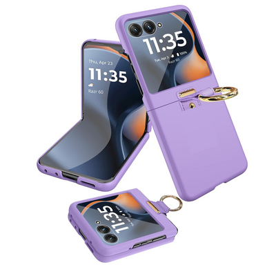 Samsung Galaxy Z Flip 7 5G Étui magnétique avec couvercle en verre pour appareil photo - Violet