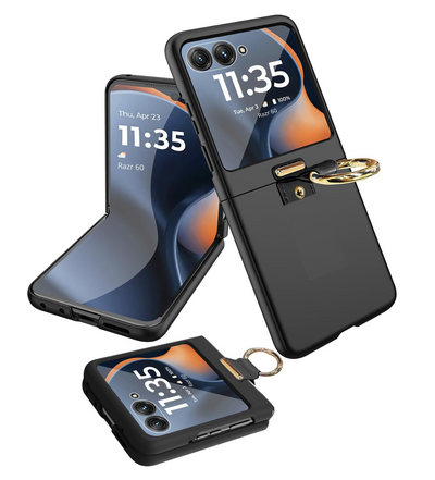 Samsung Galaxy Z Flip 7 5G Support Magnétique Volle Schutz Abdeckung Camera Glass - Noir