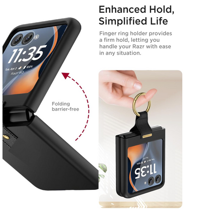 Samsung Galaxy Z Flip 7 5G Support Magnétique Volle Schutz Abdeckung Camera Glass - Noir