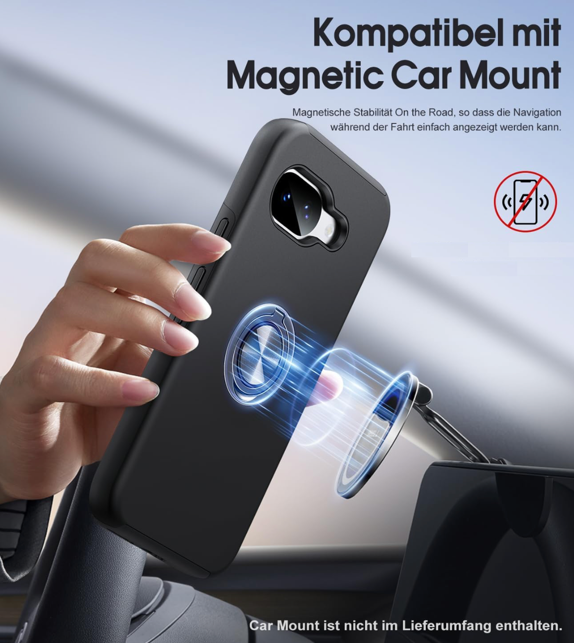 Google Pixel 9a / 9 / 9 Pro & 9 Pro Xl  2024, Handyhülle - Cover, 360° drehbarer Ringhalter, magnetisch mit Ring, [Stossfestes Militär unzerstörbar] TPU Bumper Silikon