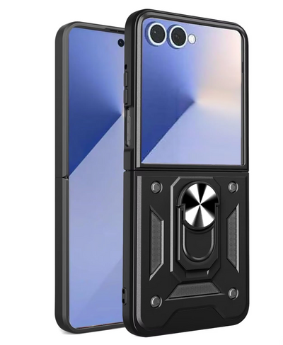 Samsung Z Flip 7 5G Handyhülle Schutzhülle, Ring Stander Abdeckung