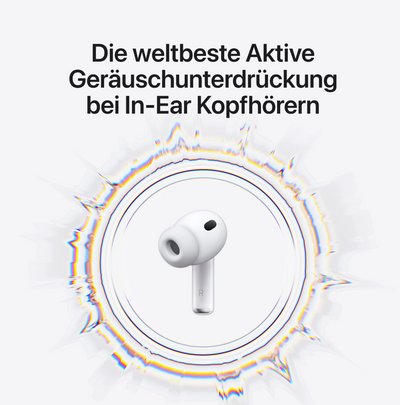 Apple AirPods Pro 3.Gen mit MagSafe Aktive Geräuschunterdrückung, 8 h, Kabellos - Neu