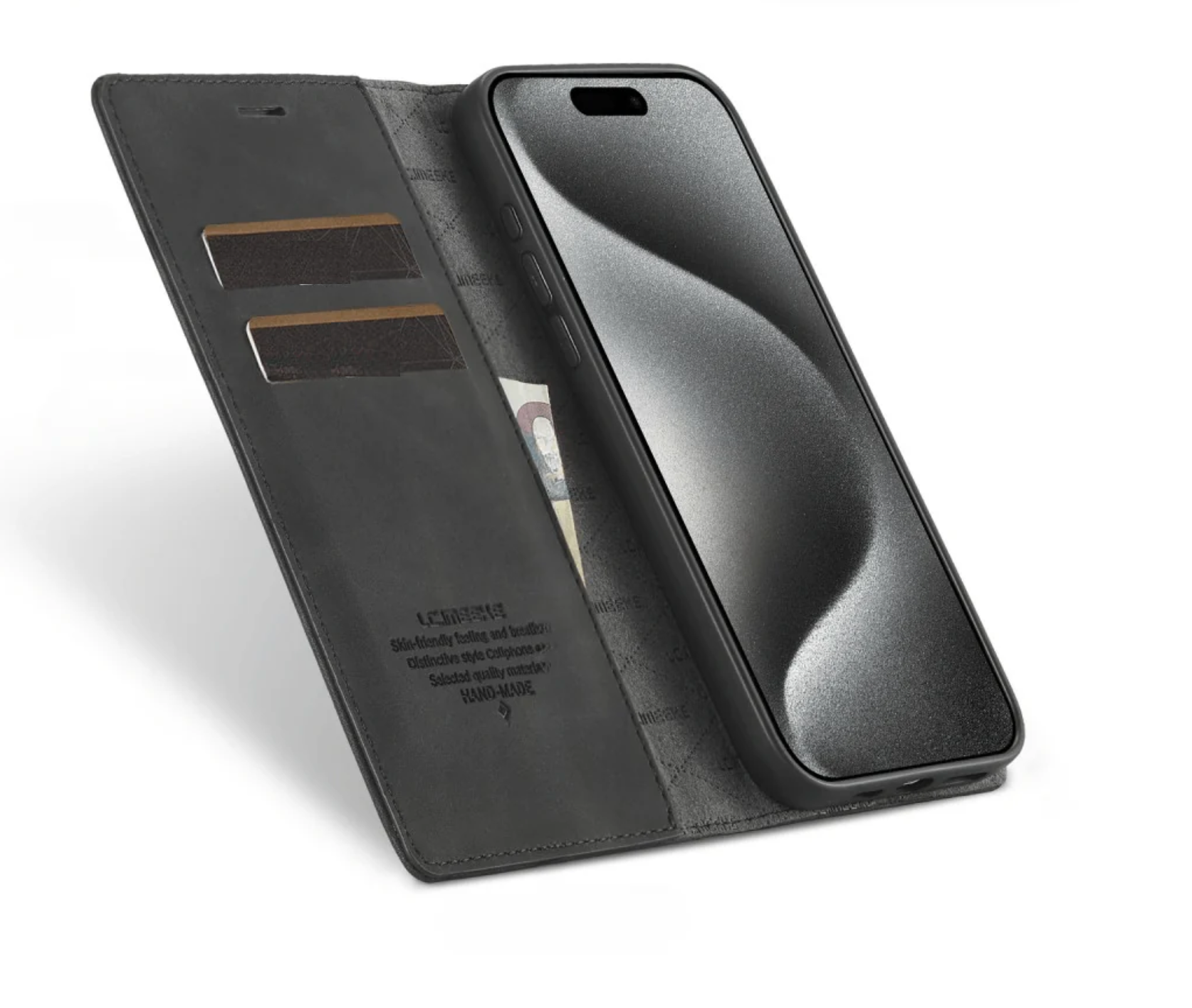 iPhone 16 / 16 Plus / 16 Pro & 16 Pro Max  LC.IMEEKE Leder Tasche Flip Wallet Etui mit Kartenfächern
